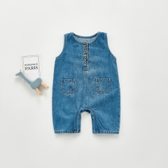 new arrival sleeveless softness long romper for baby girl & boy autumn wearing wholesale