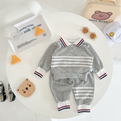 Baby Boy New Arrival Autumn Sets Strips Top Combo Long Pants In Sets Wholesale