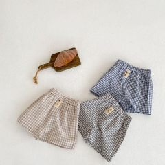 2022 Ins Baby Grid Short Pants Wholesale