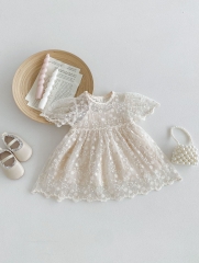 2024 New Summer Infant Baby Girls Princess Laces Dress Two Pieces Sets Wholesale