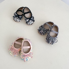 2024 New Autumn Infant Baby Girls Sequin Design Slip-resistant Toddler Shoes Wholesale