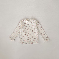 New Arrivals Autumn Baby Girls Floral Print Long Sleeves Top Shirt Wholesale