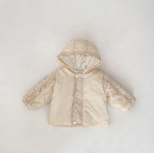 New Winter Infant Baby Kids Girls Solid Color Single Breasted Long Sleeves Coat Wholesale