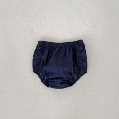 New Arrival Summer Baby Kids Girls Denim Solid Color Bloomers Wholesale
