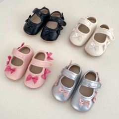 2025 New Summer Infant Baby Girls Butterfly Bows Decorated Slip-resistant Toddler Shoes Wholesale
