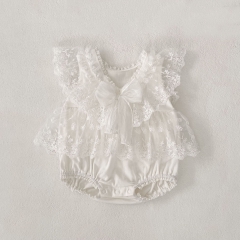 2025 Summer Infant Baby Kids Girls Sleeveless Tulle Patchwork Onesies Wholesale