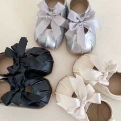 2025 New Summer Infant Baby Girls Butterfly-bow Tied Slip-resistant Toddler Shoes Wholesale