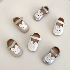 2025 New Summer Infant Baby Girls Cartoon Rabbit Pattern Slip-resistant Toddler Shoes Wholesale