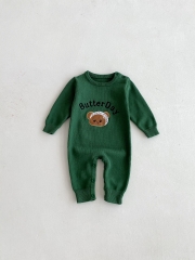 Autumn and Winter Infant Baby Unisex Animals and Letters Pattern Long Sleeve One Piece Knitted Rompers Wholesale