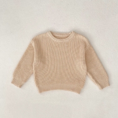 New Arrival Autumn and Spring Infant Baby Unisex Striped Pattern Long Sleeves Knitted Sweater Wholesale