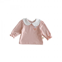 New Arrivals Autumn Baby Girls Long Sleeves Rabbit and Heart Logo Pattern Top Wholesale