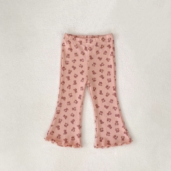 2025 New Arrival Baby Kids Girls Teddy Bear or Fruits Pattern Pants In Spring and Autumn Wholesale