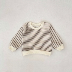 New Arrival Autumn and Spring Infant Baby Unisex Striped Pattern Long Sleeves Knitted Sweater Wholesale