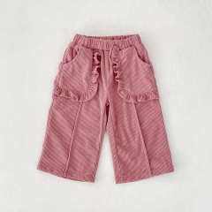2025 New Arrival Baby Kids Girls Corduroy Solid Color Pants In Spring and Autumn Wholesale