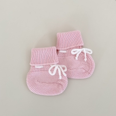 2025 New Autumn and Winter Infant Baby Unisex Knitted Butterfly-bow Decorated Socks Wholesale