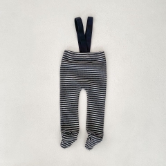 2025 Autumn Infant Baby Kids Unisex Sleeveless Striped Pattern Strap Overalls Wholesale