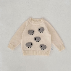New Arrival Winter and Autumn Baby Unisex Long Sleeves Fleece-Sheep Pattern Sweater Wholesale