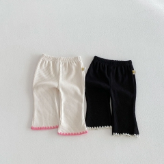 2026 Spring and Autumn New Arrival Baby Kids Girls Embroidered Flared Pants Wholesale