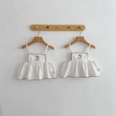 Summer Infant Baby Girls Cute Cat Pattern Sleeveless One Piece Stylish Dress Wholesale