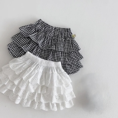 Infant Baby Kids Girls One Piece Flowers or Plaid Pattern Skirt in Summer Wholesale