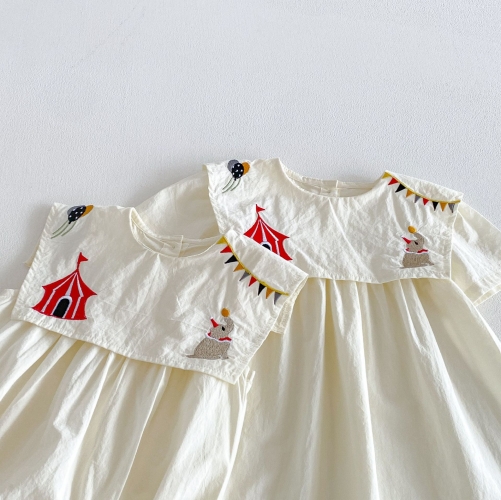 Summer Infant Baby Girls Cute Cartoon Pattern Crew Neck Sleeveless One Piece Onesies Wholesale