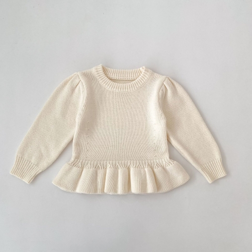 New Arrival Winter and Autumn Infant Baby Kids Girls Solid Color Long Sleeves Knitted Sweater Wholesale New Arrival Winter and Autumn Infant Baby Kids Girls Solid Color Long Sleeves Knitted Sweater Wholesale