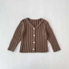 New Arrival Winter and Autumn Infant Baby Kids Solid Color Long Sleeves Knitted Cardigan Wholesale