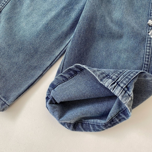 2026 Spring and Autumn New Arrival Baby Kids Girls Butterfly-bows Pattern Denim Jeans Wholesale