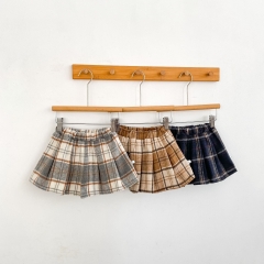 Infant Baby Kids Girls Preppy One Piece Plaid Skirt in Autumn and Spring Wholesale