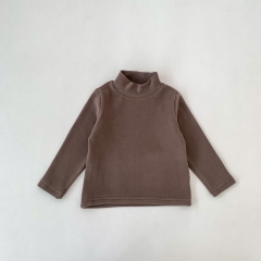 2026 Autumn Infant Baby Kids Unisex Plain and Striped Top Wholesale