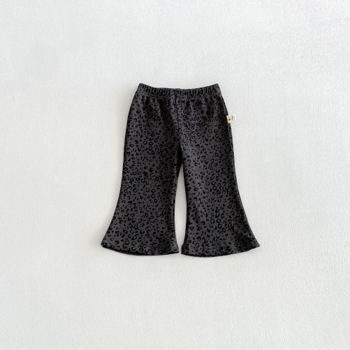 2026 Spring and Autumn New Arrival Baby Kids Girls Leopard Pattern Flared Pants Wholesale