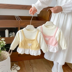 New Arrival Spring and Autumn Infant Baby Kids Girls Color Patchwork Floral Long Sleeves Top Wholesale