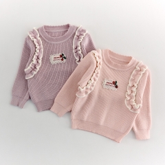 New Arrival Spring and Autumn Infant Baby Kids Girls Long Sleeves Knitted Pullover Wholesale