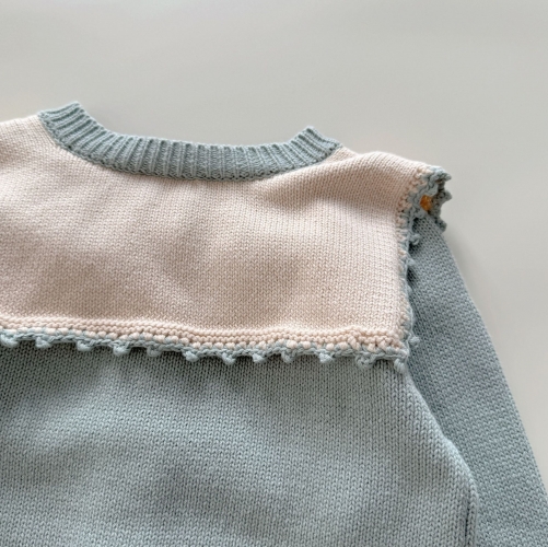 New Arrival Spring and Autumn Infant Baby Kids Girls Cartoon Embroidery Pattern Long Sleeves Knitted Cardigan Wholesale